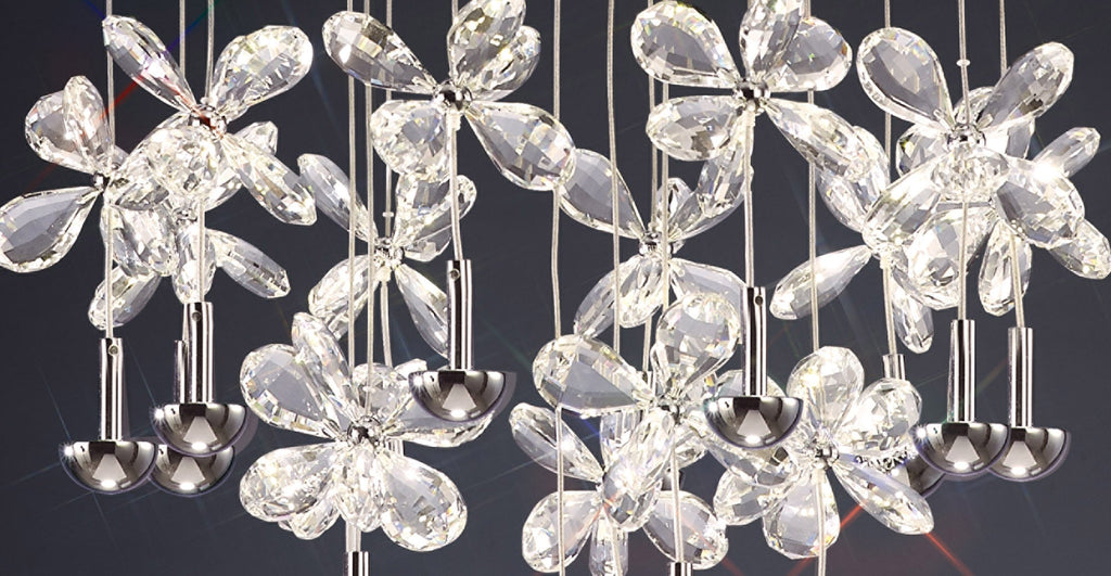 Diyas - Aviva 16 Light Cluster Pendant - Luminosity Designs Ltd