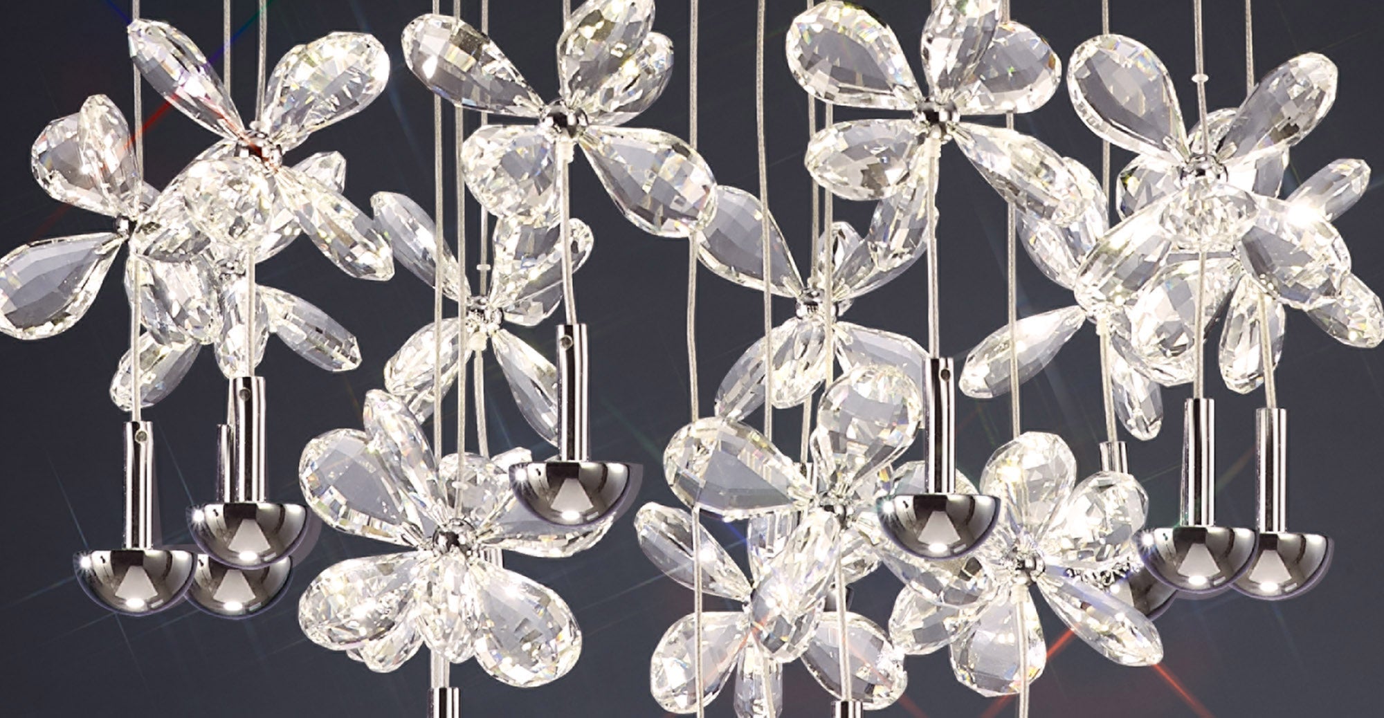 Diyas - Aviva 16 Light Cluster Pendant - Luminosity Designs Ltd