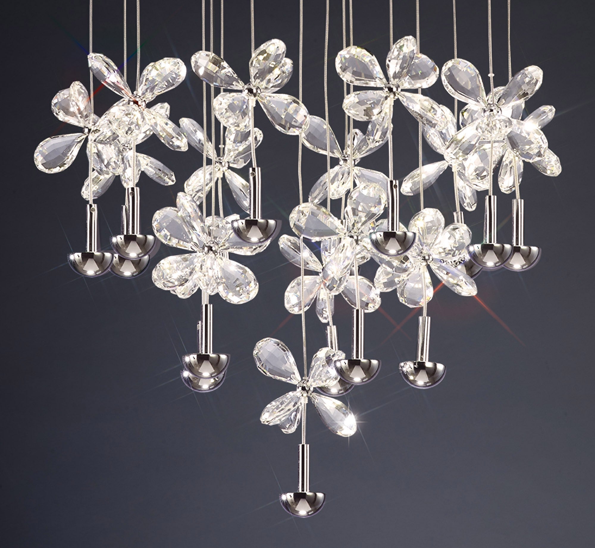 Diyas - Aviva 16 Light Cluster Pendant - Luminosity Designs Ltd