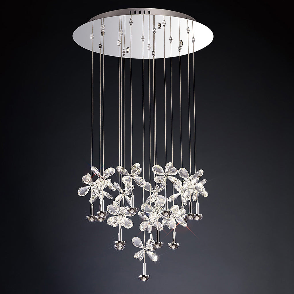 Diyas - Aviva 16 Light Cluster Pendant - Luminosity Designs Ltd
