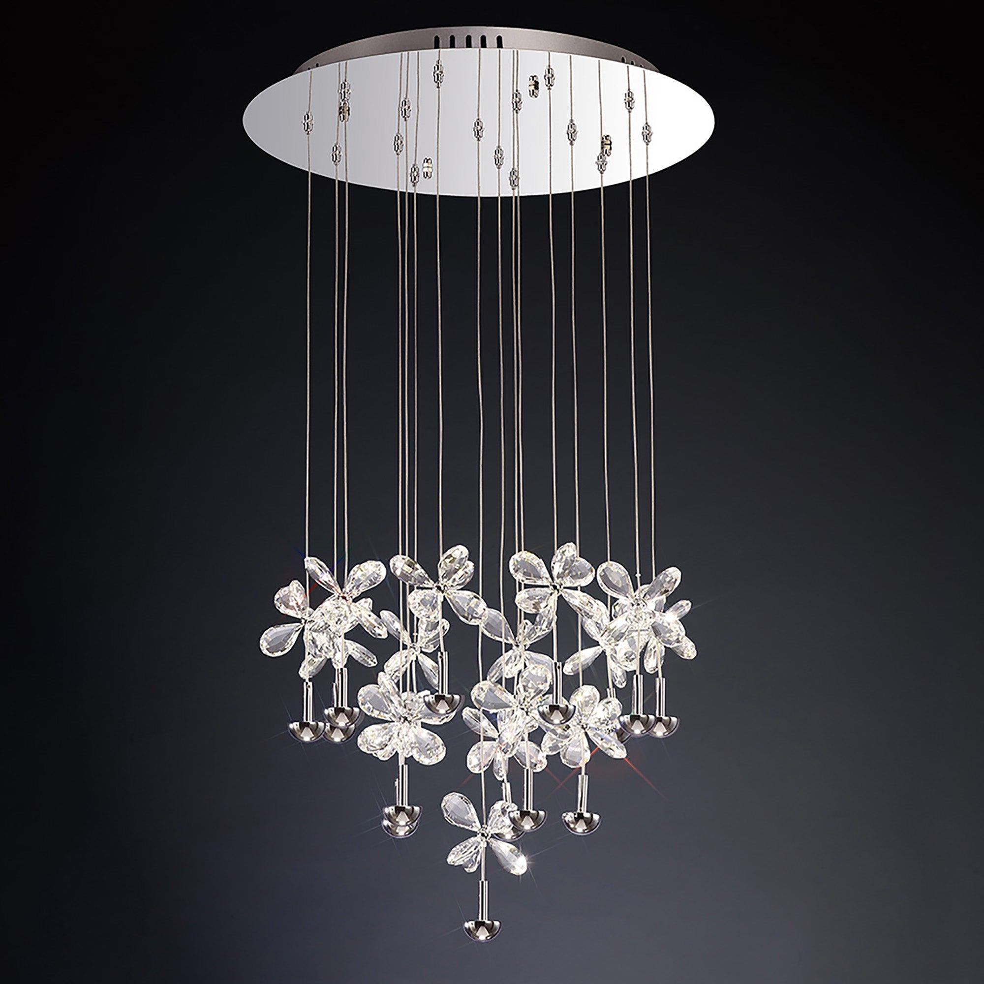 Diyas - Aviva 16 Light Cluster Pendant - Luminosity Designs Ltd