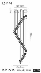 Diyas - Aviva 20 Light Pendant - Luminosity Designs Ltd