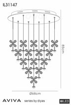 Diyas - Aviva 28 Light Cluster Pendant - Luminosity Designs Ltd