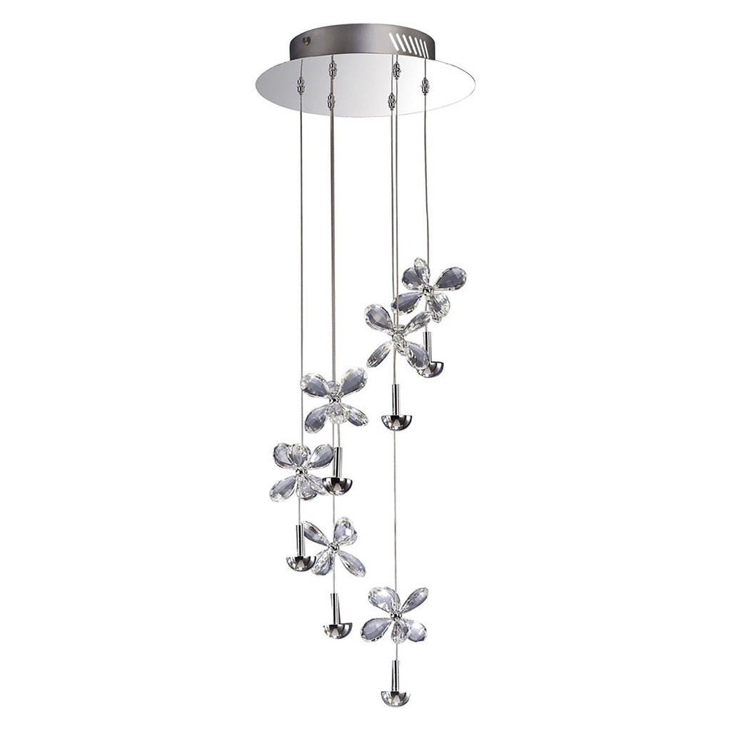 Diyas - Aviva 6 Light Pendant - Luminosity Designs Ltd