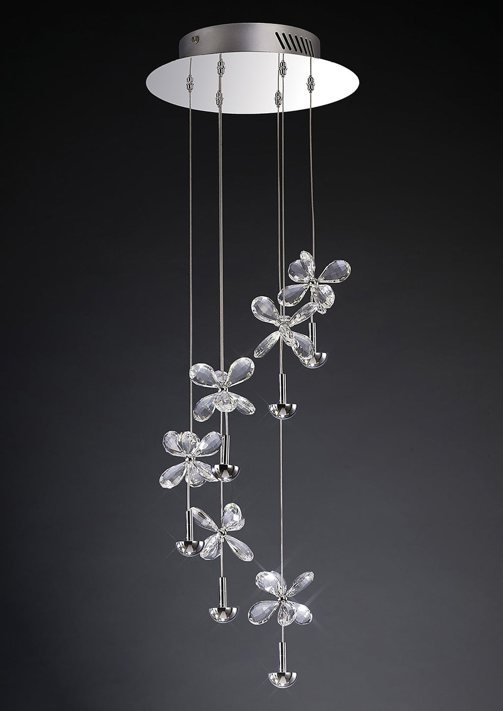 Diyas - Aviva 6 Light Pendant - Luminosity Designs Ltd