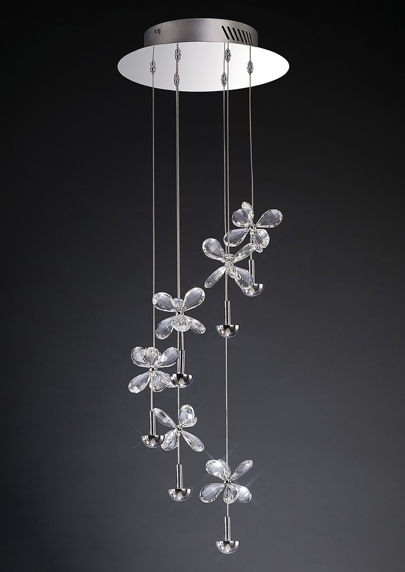 Diyas - Aviva 6 Light Pendant - Luminosity Designs Ltd