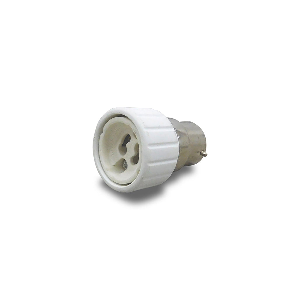 Deco - B22 Lampholder to GU10 Lamp Socket Converter - Luminosity Designs Ltd
