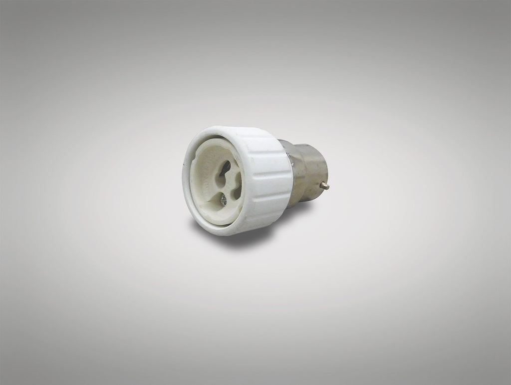 Deco - B22 Lampholder to GU10 Lamp Socket Converter - Luminosity Designs Ltd