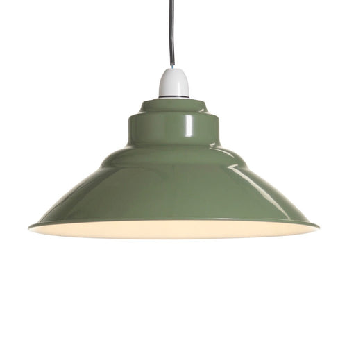 Oaks Lighting - Balor Metal Industrial Style Pendant Shade in A Variety of Colours (Oaks 107) - Luminosity Designs Ltd