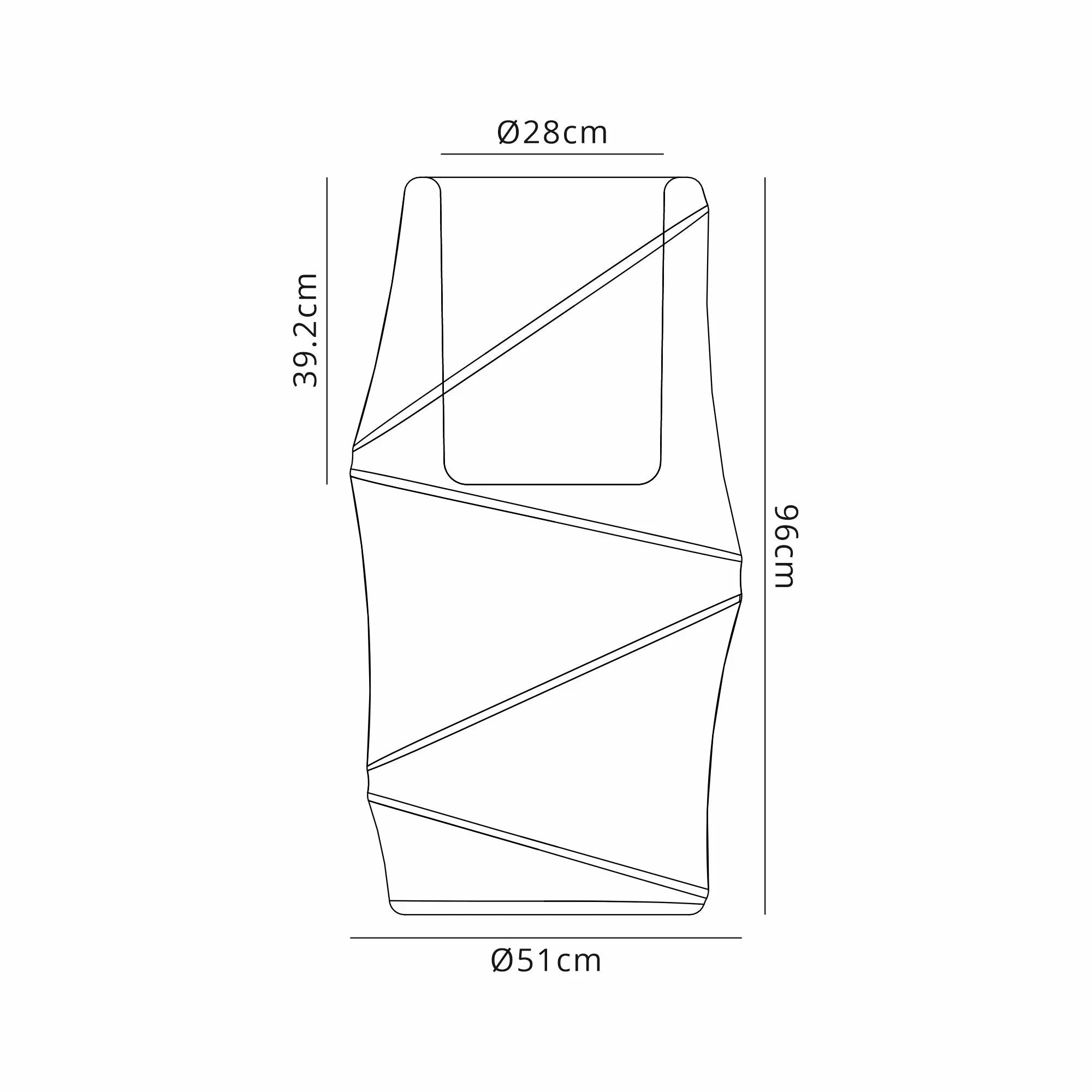 Mantra - Bambu Outdoor Acrylic Plant Pot (No Light) - Luminosity Designs Ltd