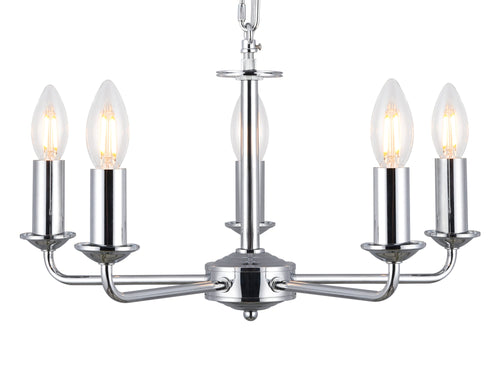 Deco - Banyan 5 Light Multi Armed Fitting with E14 Lampholders, NOT inc shade (Deco D0358) - Luminosity Designs Ltd