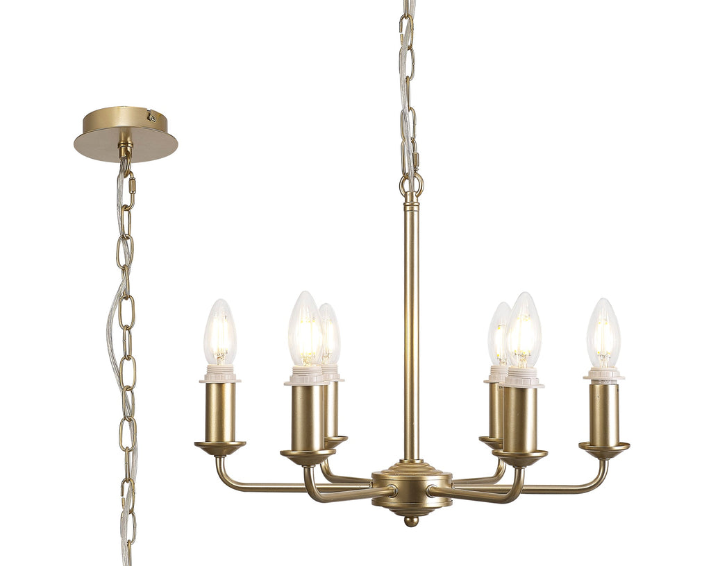 Deco - Banyan 6 Light Armed Traditional Candelabra E14 (Deco D0671) - Luminosity Designs Ltd