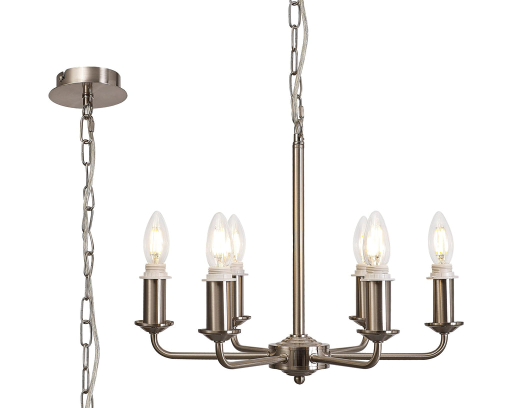 Deco - Banyan 6 Light Armed Traditional Candelabra E14 (Deco D0671) - Luminosity Designs Ltd