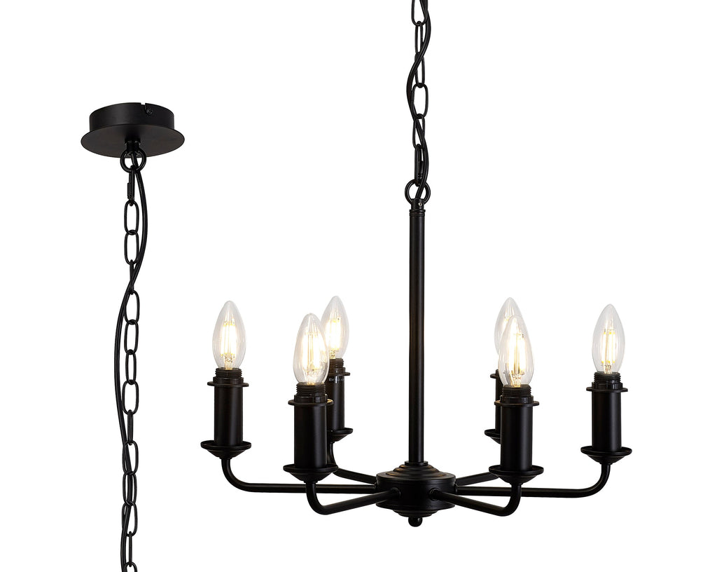 Deco - Banyan 6 Light Armed Traditional Candelabra E14 (Deco D0671) - Luminosity Designs Ltd