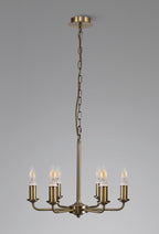Deco - Banyan 6 Light Armed Traditional Candelabra E14 (Deco D0671) - Luminosity Designs Ltd