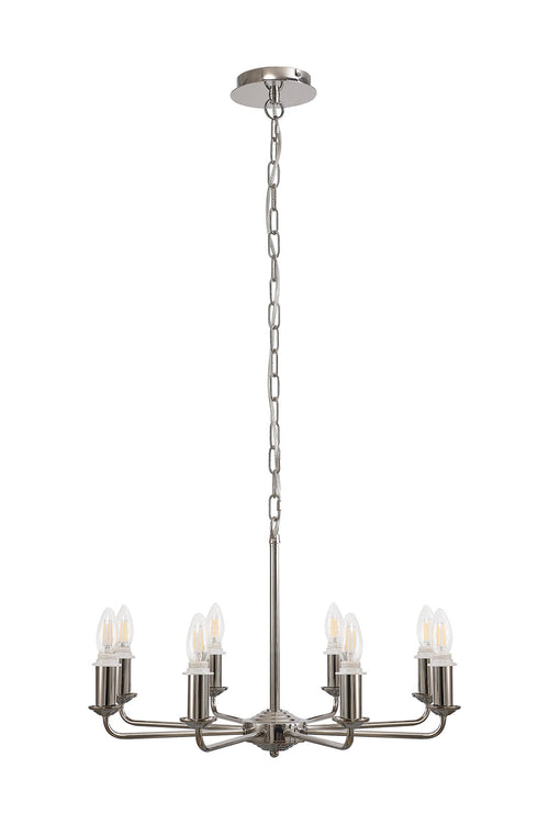 Deco - Banyan 8 Light Traditional Armed Chandelier E14 (Deco D0677) - Luminosity Designs Ltd
