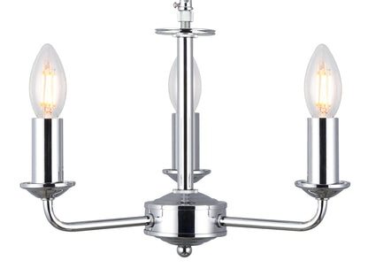 Banyan 3 Light E14 Candleabra NOT inc Shade  (Deco D0354)