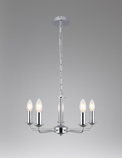 Banyan 5 Light Multi Armed Fitting with E14 Lampholders, NOT inc shade  (Deco D0358)