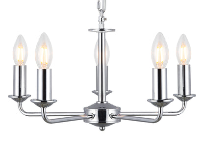 Banyan 5 Light Multi Armed Fitting with E14 Lampholders, NOT inc shade  (Deco D0358)