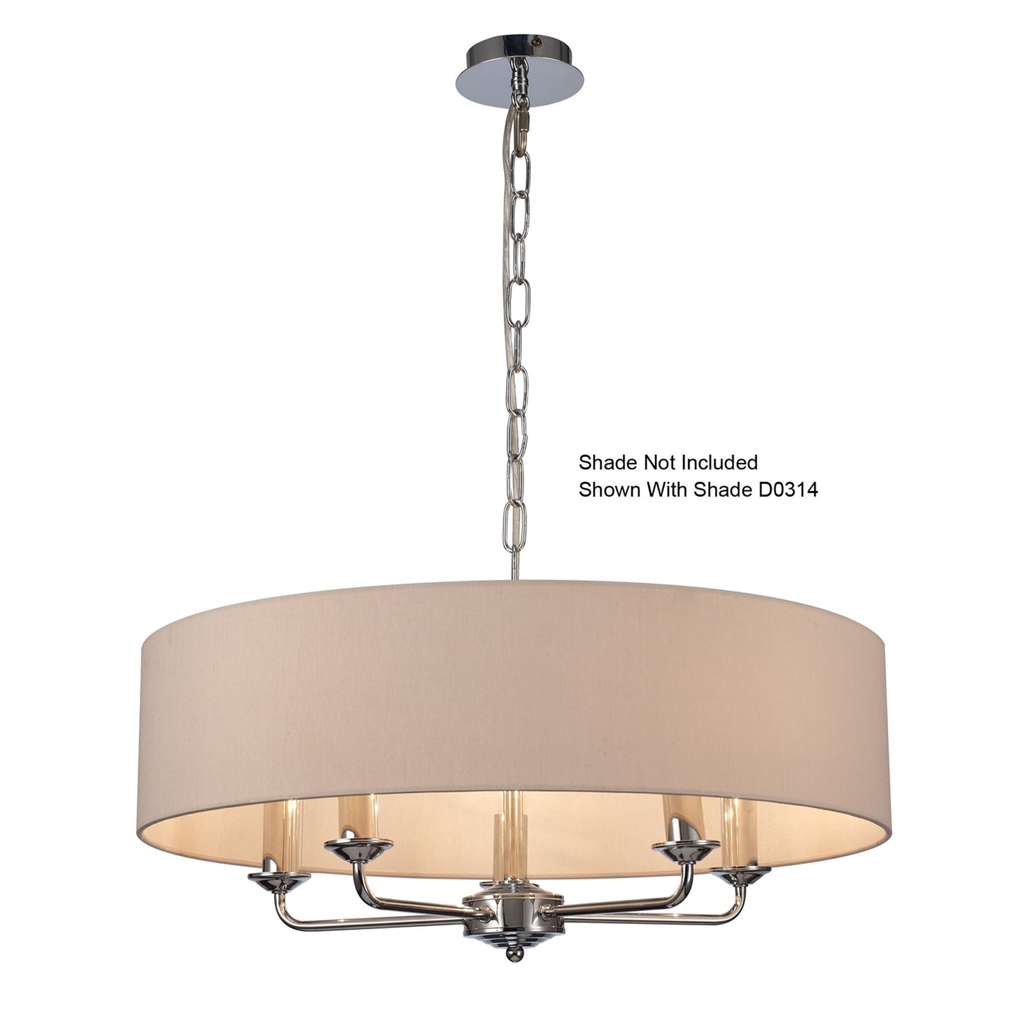 Banyan 5 Light Multi Armed Fitting with E14 Lampholders, NOT inc shade  (Deco D0358)