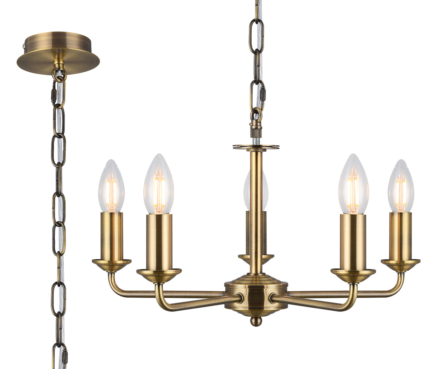 Banyan 5 Light Multi Armed Fitting with E14 Lampholders, NOT inc shade  (Deco D0358)