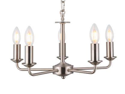 Banyan 5 Light Multi Armed Fitting with E14 Lampholders, NOT inc shade  (Deco D0358)