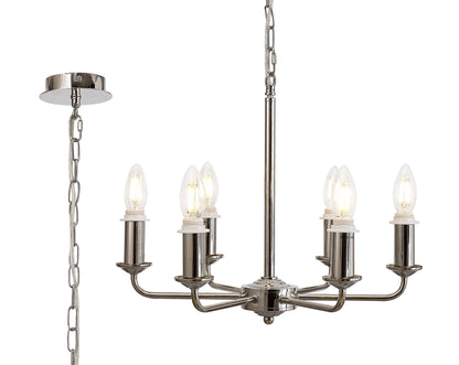 Banyan 6 Light Armed Traditional Candelabra E14   (Deco D0671)