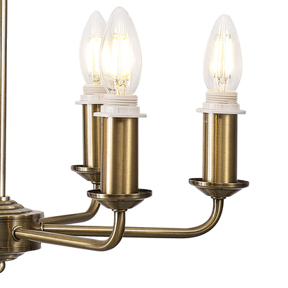 Banyan 6 Light Armed Traditional Candelabra E14   (Deco D0671)