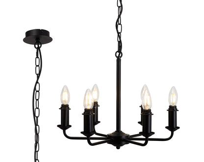 Banyan 6 Light Armed Traditional Candelabra E14   (Deco D0671)