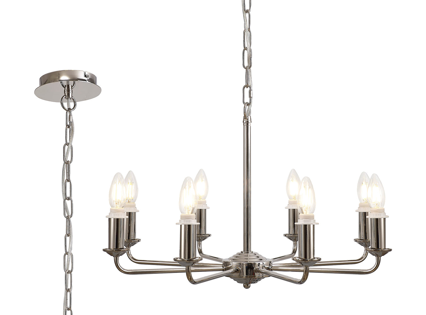 Banyan 8 Light Traditional Armed Chandelier E14  (Deco D0677)