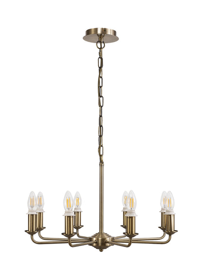 Banyan 8 Light Traditional Armed Chandelier E14  (Deco D0677)