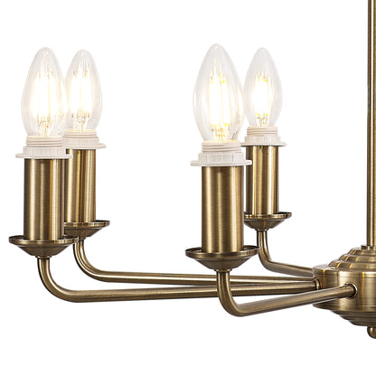 Banyan 8 Light Traditional Armed Chandelier E14  (Deco D0677)