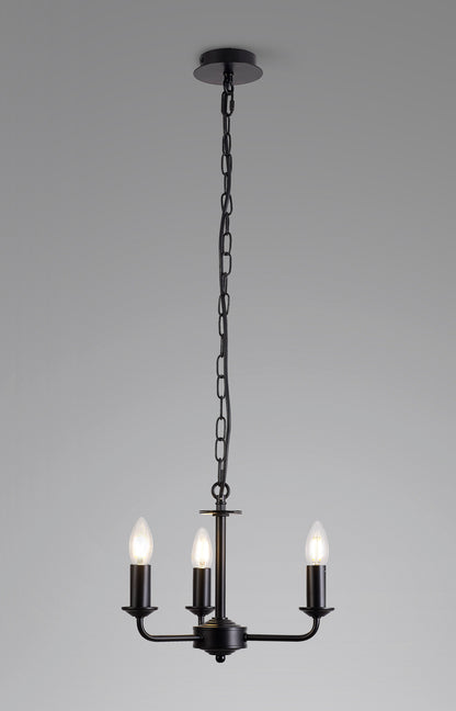 Banyan 3 Light E14 Candleabra NOT inc Shade  (Deco D0354)