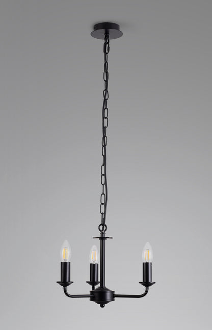 Banyan 3 Light E14 Candleabra NOT inc Shade  (Deco D0354)