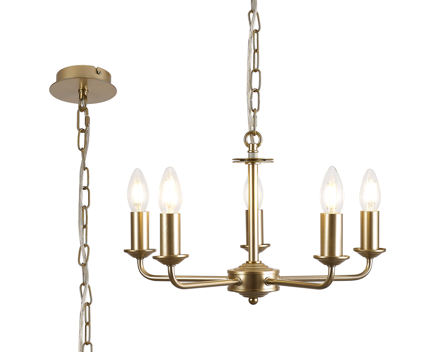 Banyan 5 Light Multi Armed Fitting with E14 Lampholders, NOT inc shade  (Deco D0358)