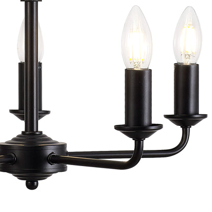 Banyan 5 Light Multi Armed Fitting with E14 Lampholders, NOT inc shade  (Deco D0358)