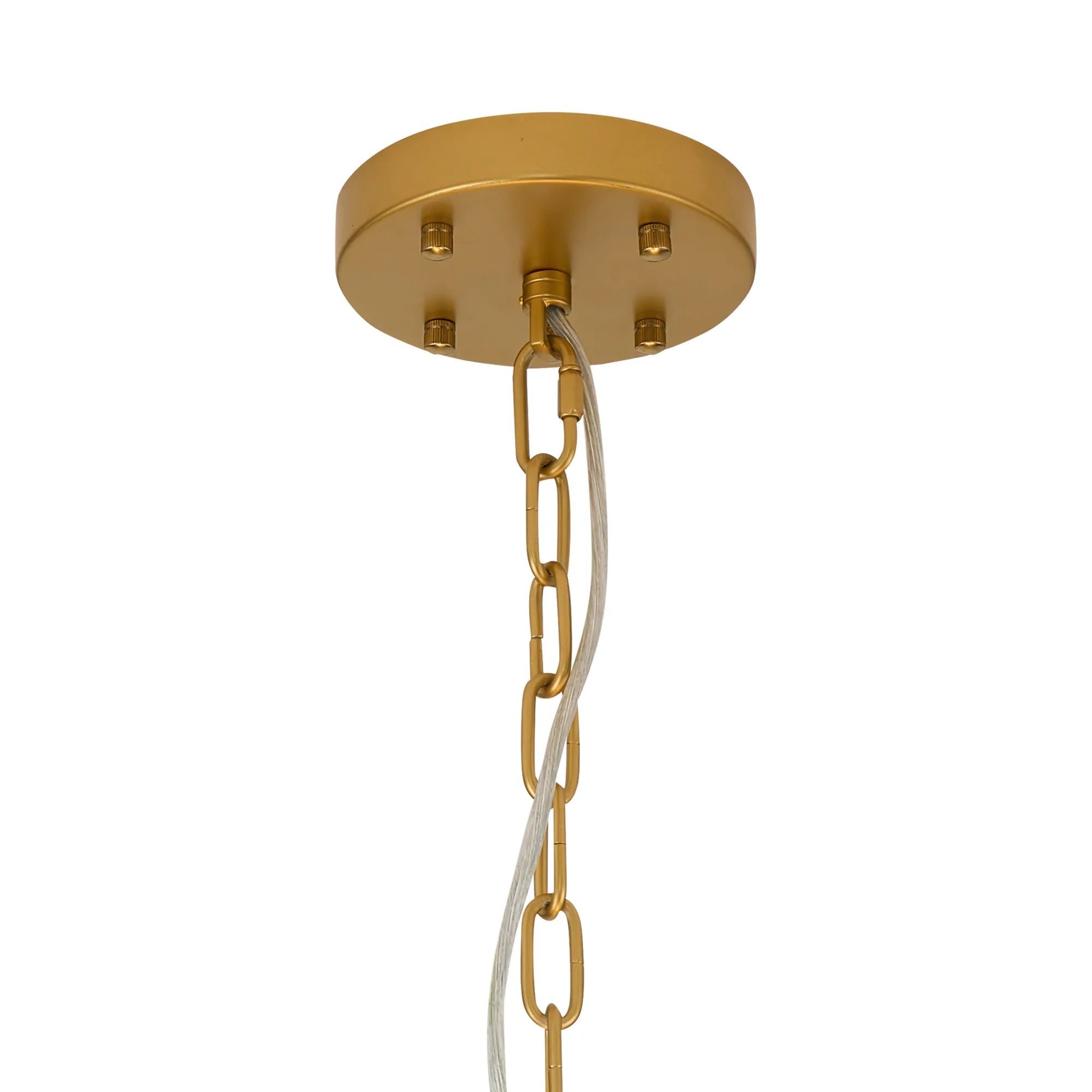 Luminosity Designs Ltd - Bardot 45cm Round Pendant/Semi Flush Faux Alabaster Art Deco Style Light, 7 x E14, 1m Chain - Luminosity Designs Ltd