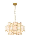 Luminosity Designs Ltd - Bardot 59cm Round Pendant/Semi Flush Faux Alabaster Art Deco Style Light, 12 x E14, 1.5m Chain - Luminosity Designs Ltd