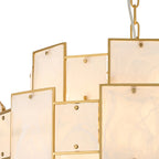 Luminosity Designs Ltd - Bardot 59cm Round Pendant/Semi Flush Faux Alabaster Art Deco Style Light, 12 x E14, 1.5m Chain - Luminosity Designs Ltd