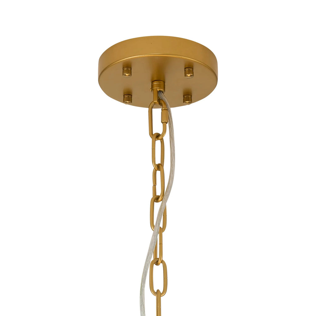 Luminosity Designs Ltd - Bardot 59cm Round Pendant/Semi Flush Faux Alabaster Art Deco Style Light, 12 x E14, 1.5m Chain - Luminosity Designs Ltd