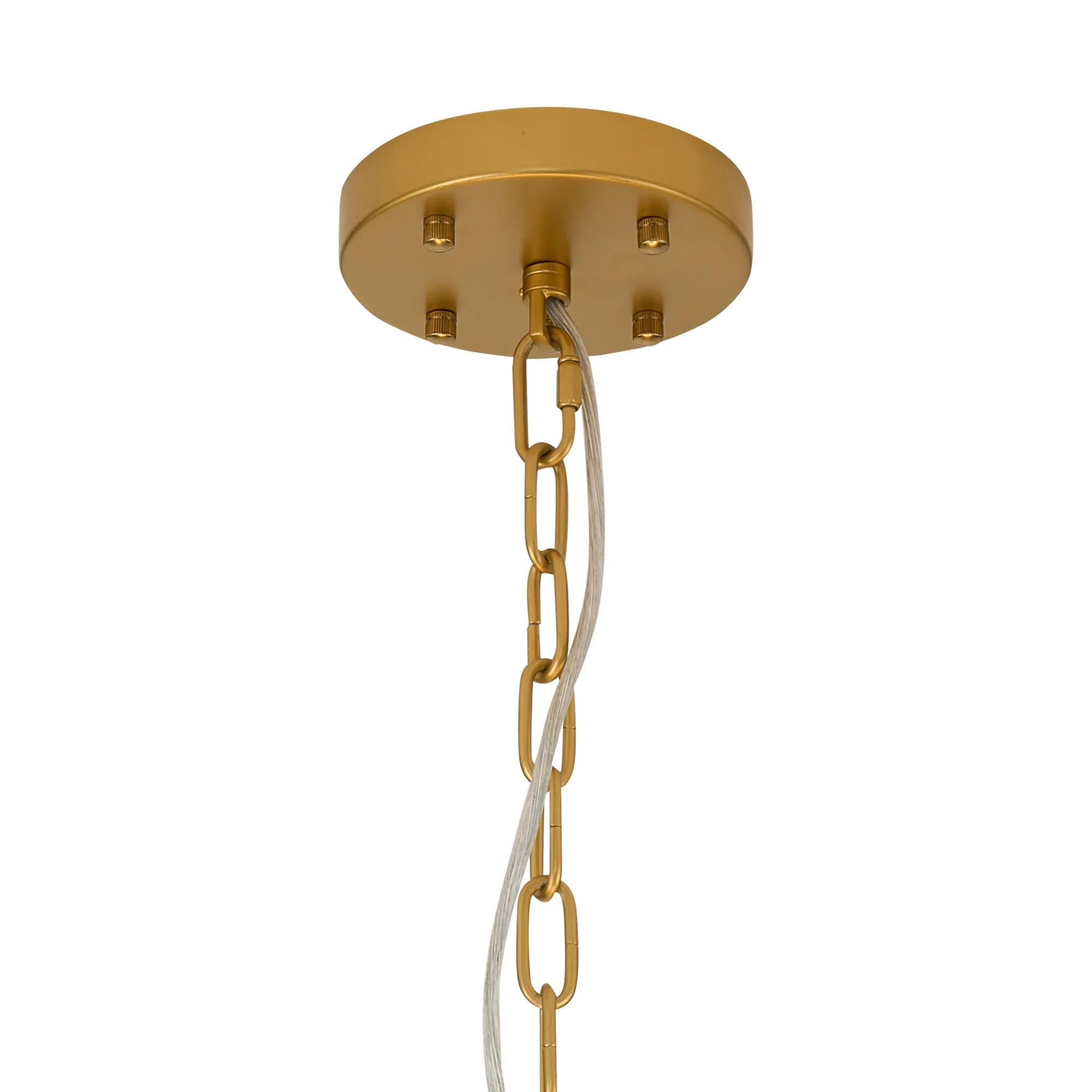 Luminosity Designs Ltd - Bardot 59cm Round Pendant/Semi Flush Faux Alabaster With Metal Panel Art Deco Style Light, 12 x E14, 1.5m Chain - Luminosity Designs Ltd