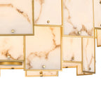 Luminosity Designs Ltd - Bardot 74cm Round Pendant/Semi Flush Faux Alabaster Art Deco Style Light, 17 x E14, 2m Chain - Luminosity Designs Ltd