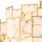 Luminosity Designs Ltd - Bardot 74cm Round Pendant/Semi Flush Faux Alabaster Art Deco Style Light, 17 x E14, 2m Chain - Luminosity Designs Ltd