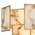 Luminosity Designs Ltd - Bardot Switched Wall Light Flush Faux Alabaster Art Deco Style Light, 2 x E14 - Luminosity Designs Ltd