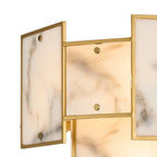 Luminosity Designs Ltd - Bardot Switched Wall Light Flush Faux Alabaster Art Deco Style Light, 2 x E14 - Luminosity Designs Ltd