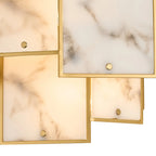 Luminosity Designs Ltd - Bardot Switched Wall Light Flush Faux Alabaster Art Deco Style Light, 2 x E14 - Luminosity Designs Ltd