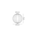 Luminosity Designs Ltd - Baron 15cm Segment (AL) Round Globe Glass Shade for G9 Fittings - Luminosity Designs Ltd