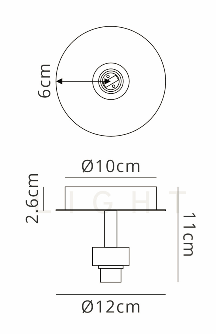 Luminosity Designs - Baron Single Flush Fitting - Luminosity Designs Ltd