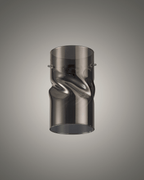 Luminosity Designs - Baron Tall Twisted Cylinder Glass Shade With Polished Chrome 3 Rod Suspension Plate - Luminosity Designs Ltd