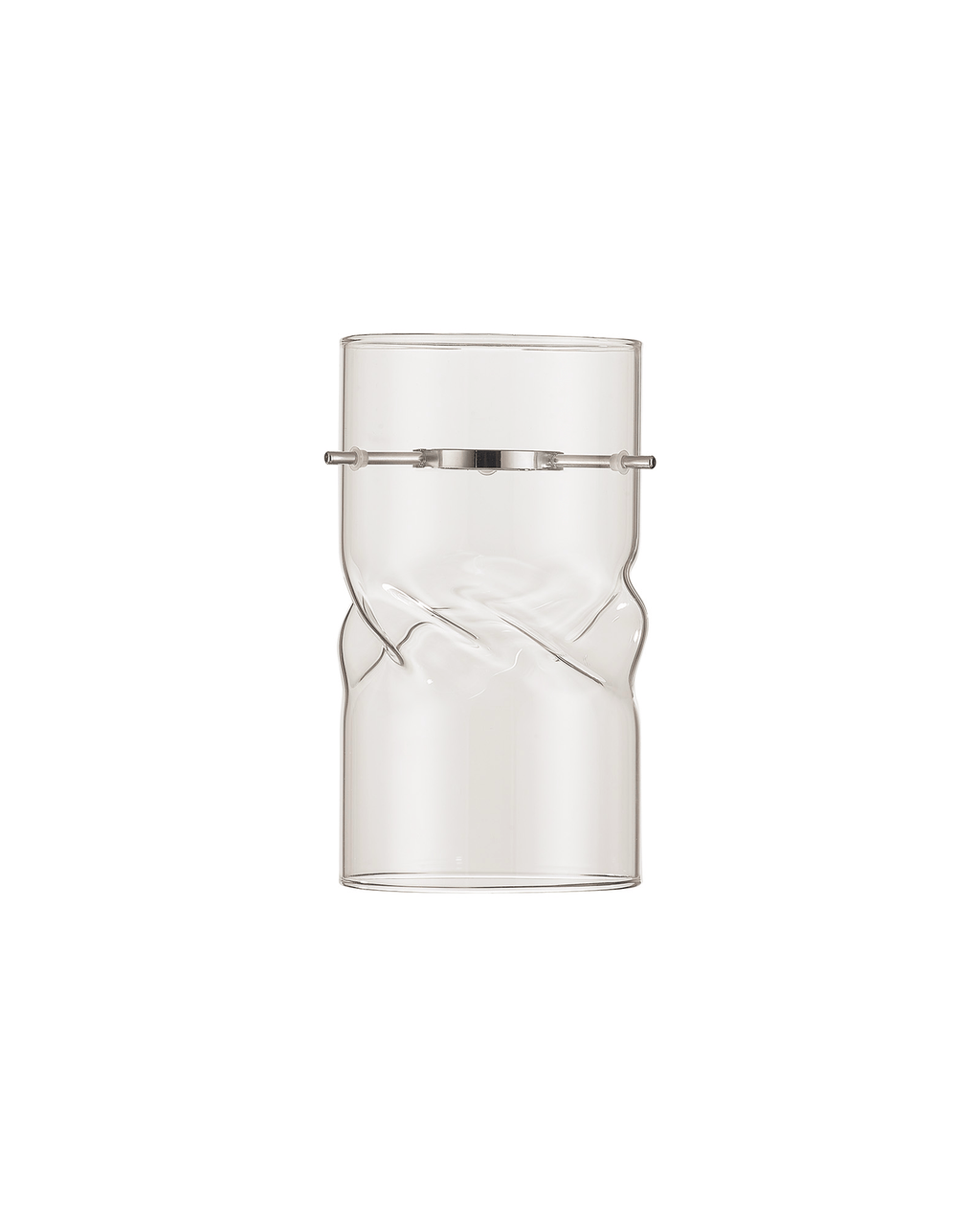 Luminosity Designs - Baron Tall Twisted Cylinder Glass Shade With Polished Chrome 3 Rod Suspension Plate - Luminosity Designs Ltd